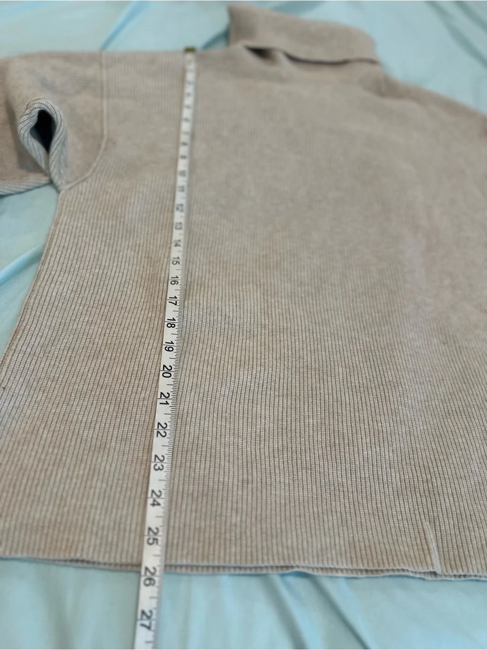 EUC Free People Women’s Sz: S Oversized Cream Sweater Slouchy Tunic Mock Neck.